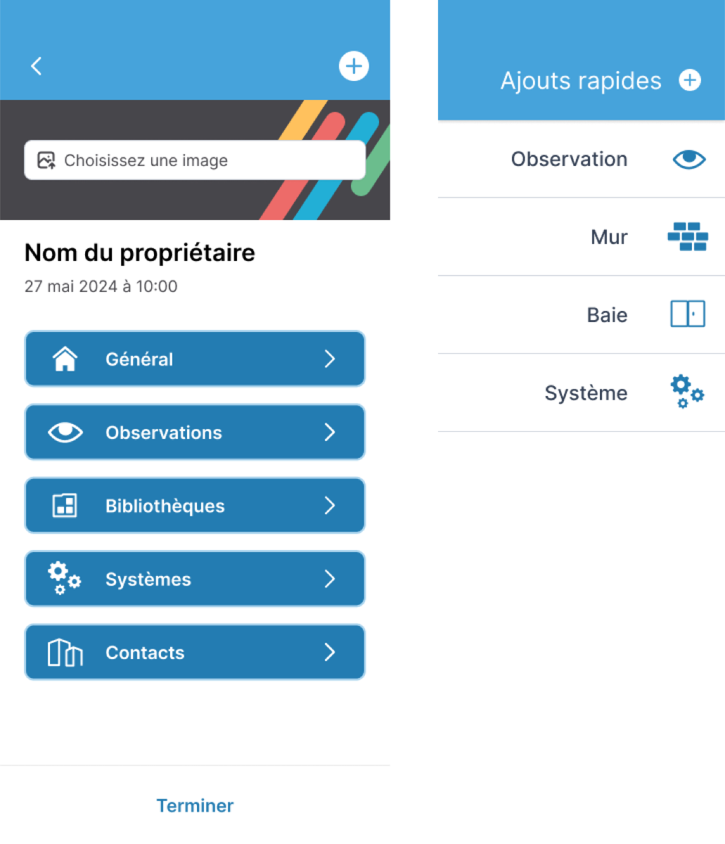 Interface Pleiades Mobile — formulaire